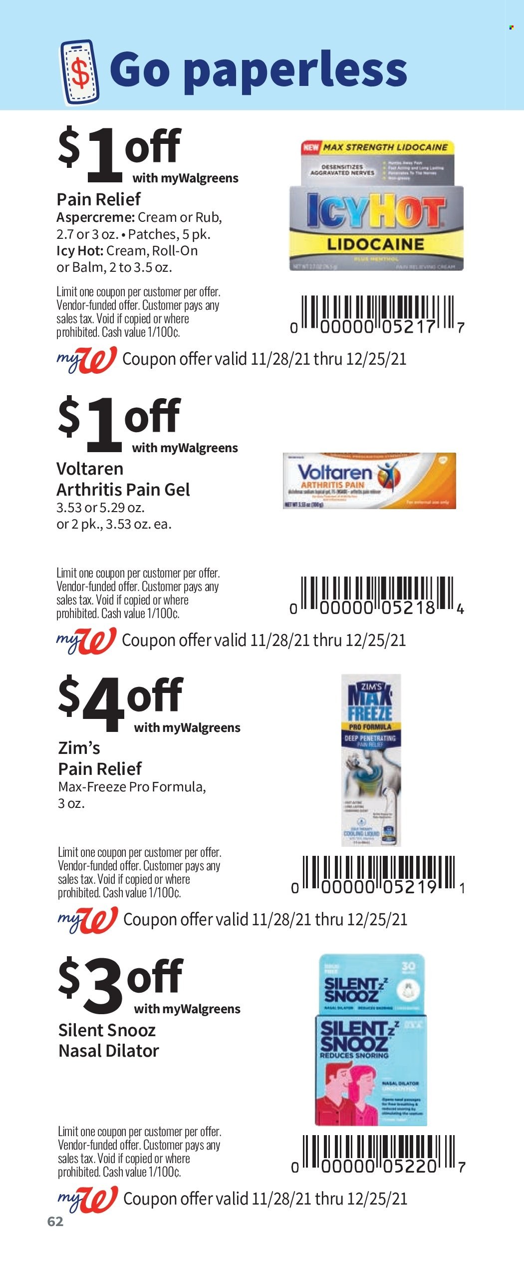 Walgreens ad - 11/28/2021 - 12/25/2021. Page 62
