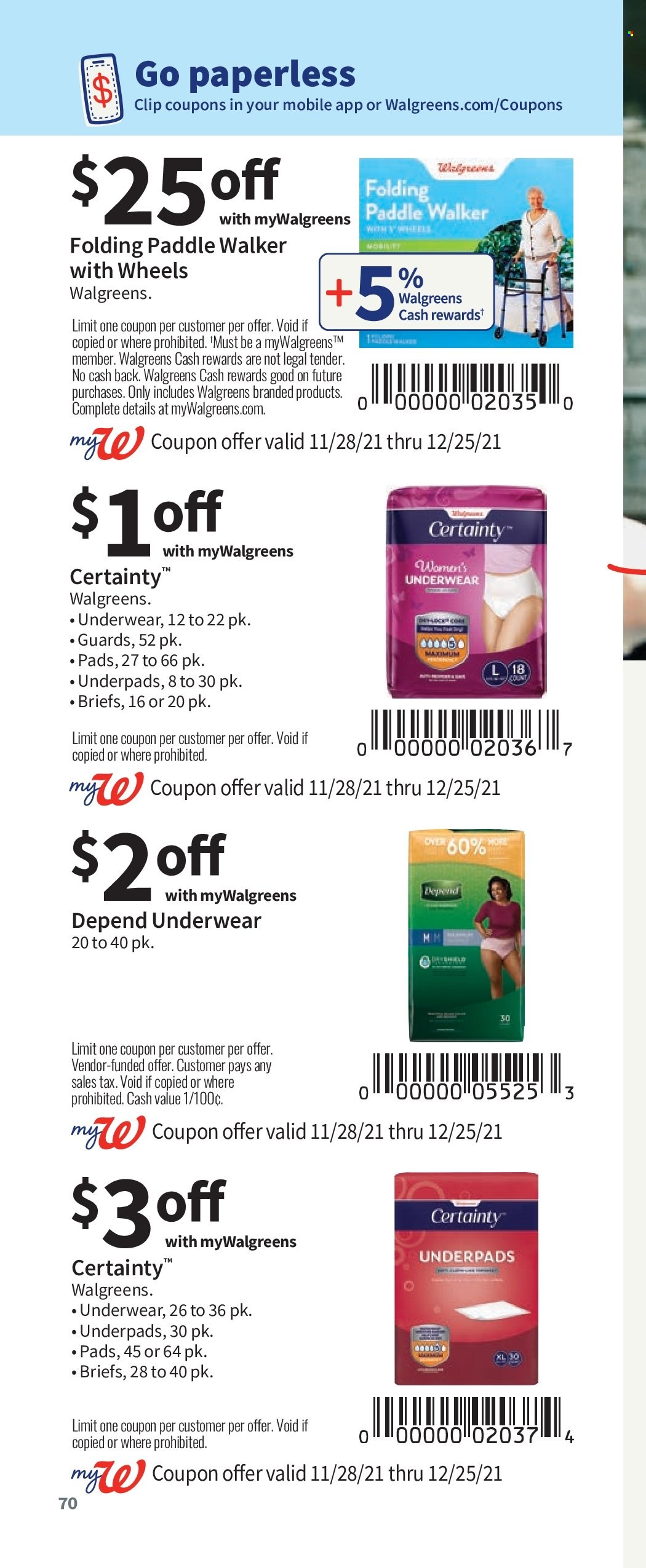Walgreens ad - 11/28/2021 - 12/25/2021. Page 70