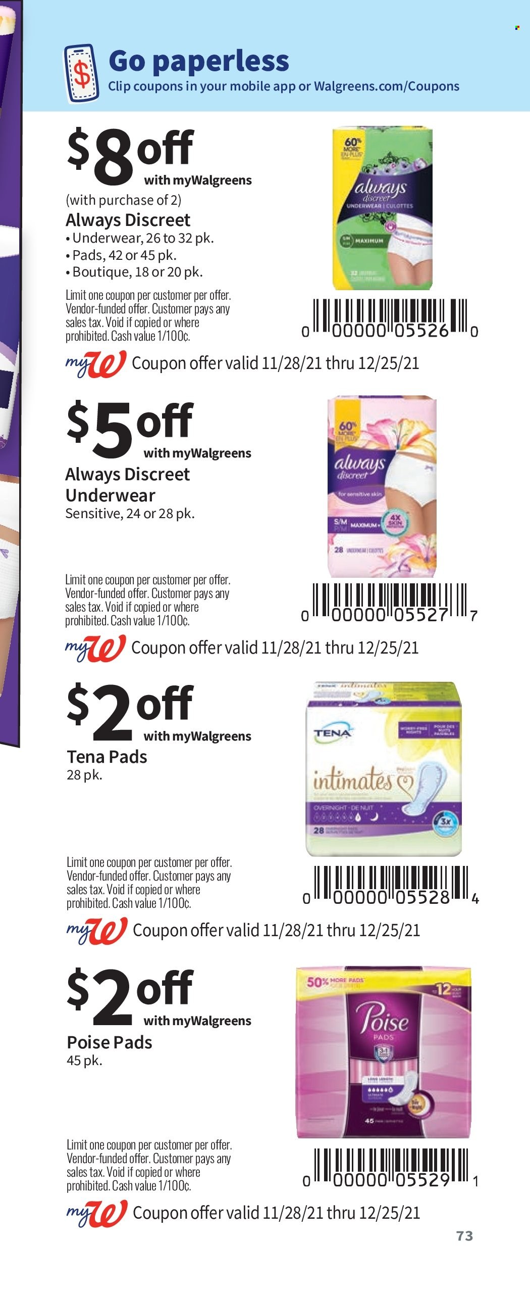 Walgreens ad - 11/28/2021 - 12/25/2021. Page 73