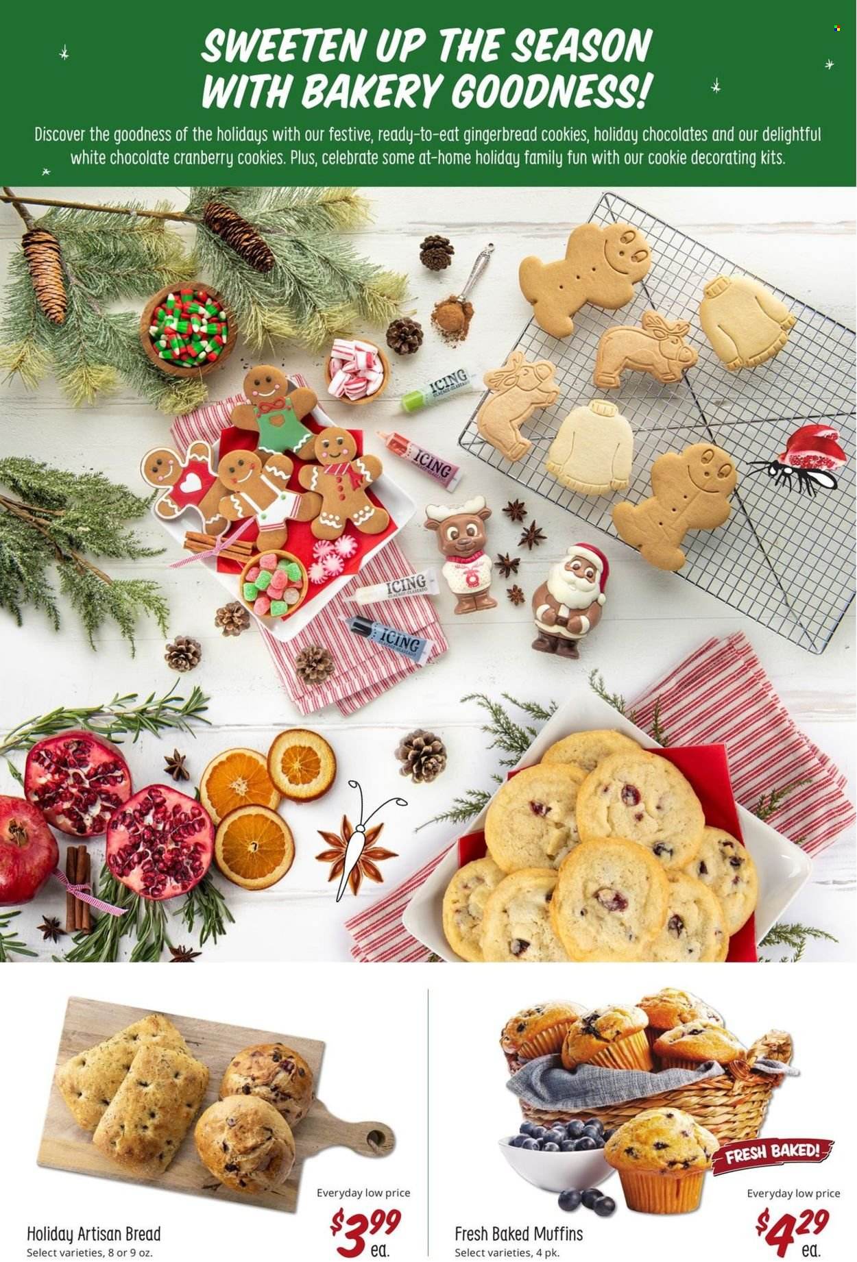 thumbnail - Sprouts Flyer - 12/01/2021 - 12/28/2021 - Sales products - bread, gingerbread, muffin, cookies, gingerbread cookies, chocolate. Page 22.