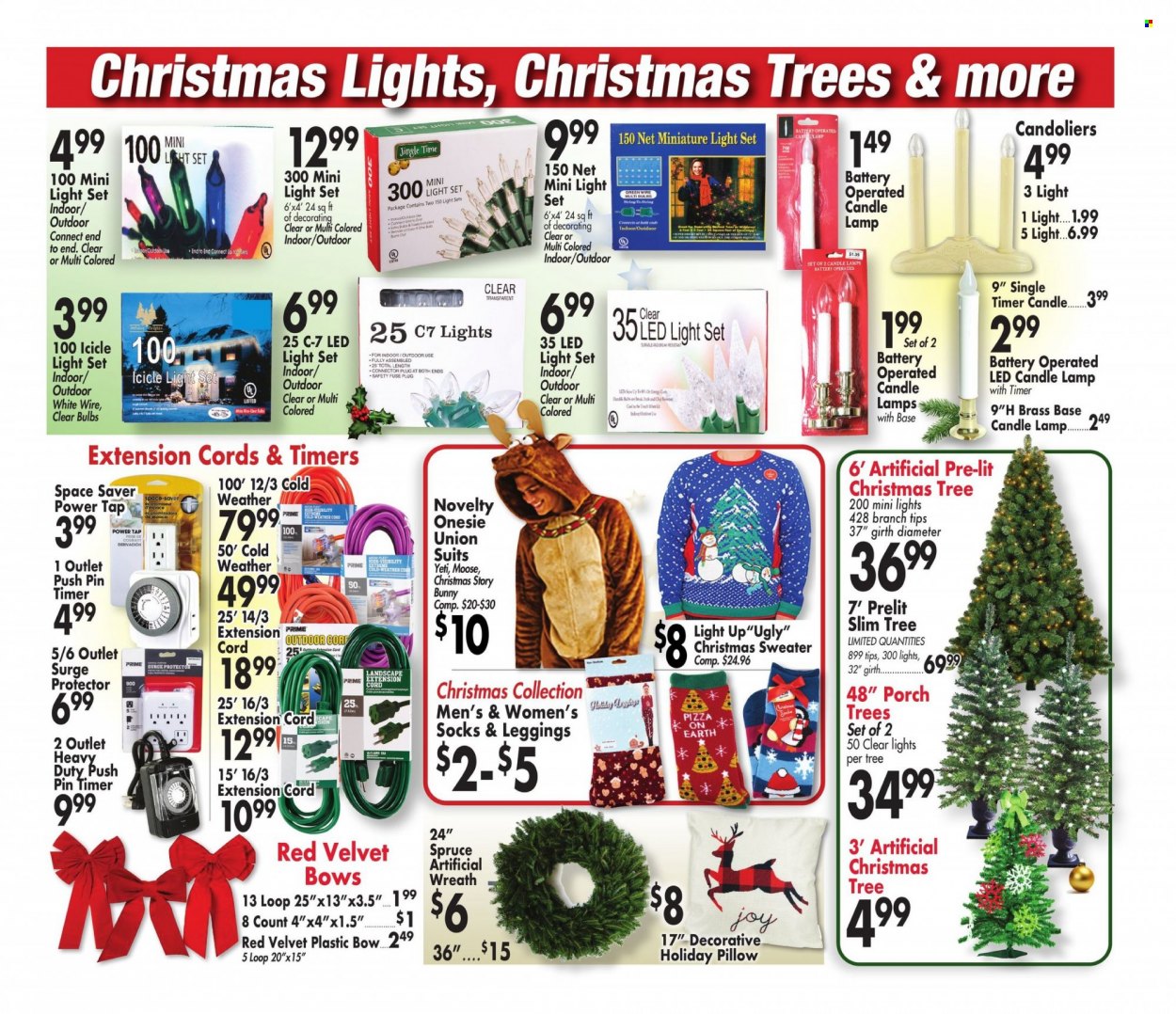 thumbnail - Ocean State Job Lot Flyer - 12/02/2021 - 12/08/2021 - Sales products - UglyDolls, Joy, pin, deco strips, candle, bulb, pillow, wreath, christmas tree, sweater, leggings, socks, candle lamp, lamp, light set, christmas lights, extension cord. Page 12.