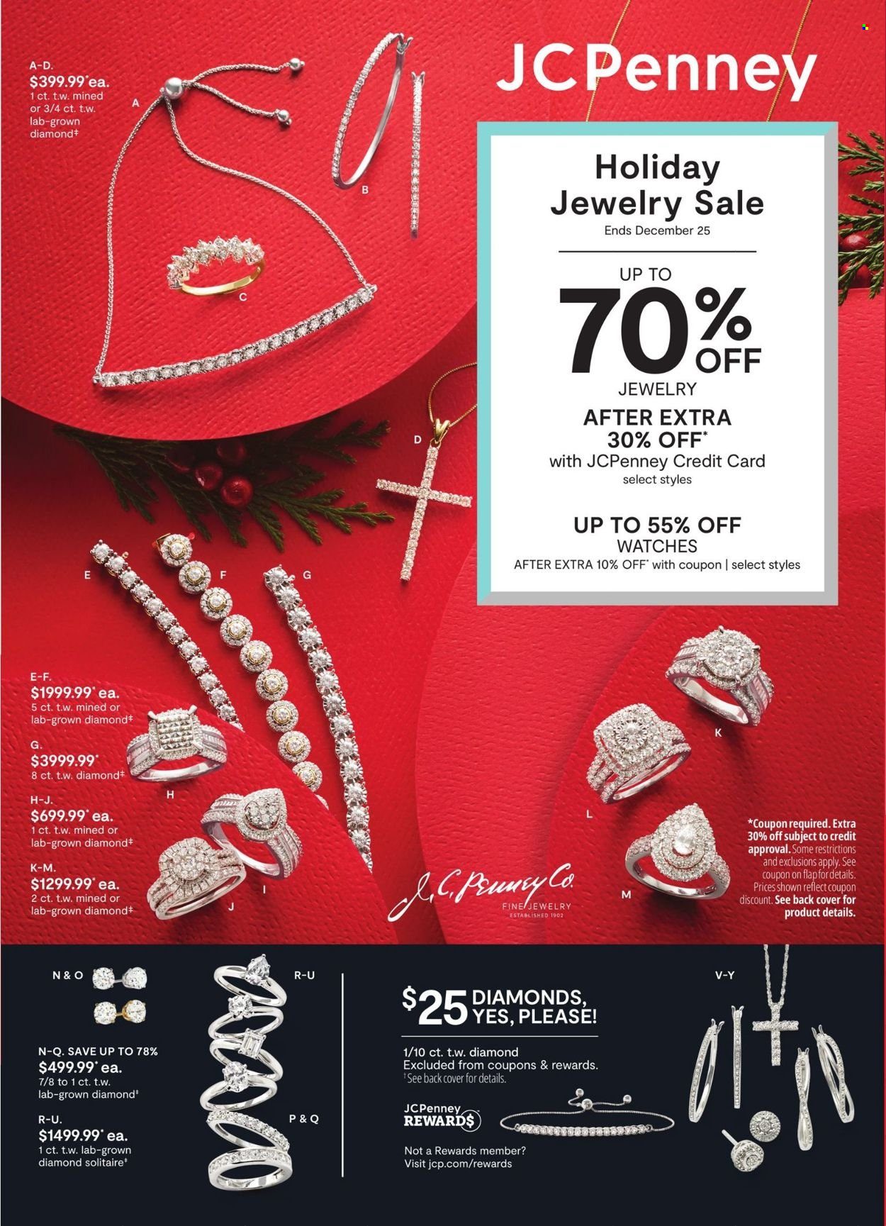 thumbnail - JCPenney Flyer - 12/02/2021 - 12/25/2021 - Sales products - watch, jewelry. Page 1.