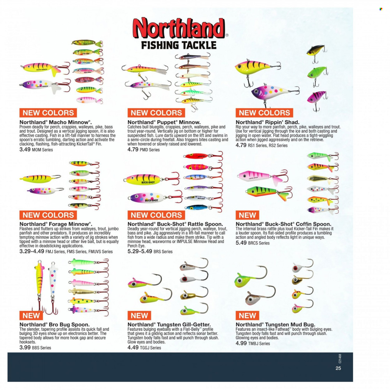 thumbnail - Fleet Farm Flyer - Sales products - punch, hook, spoon, jig, rattle. Page 25.