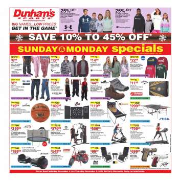 Dunham's Sports Flyer - 12/04/2021 - 12/09/2021.