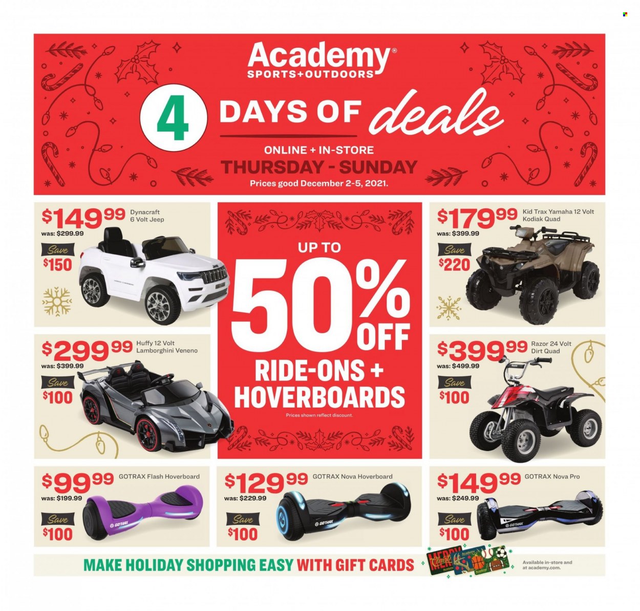 thumbnail - Academy Sports + Outdoors Flyer - 12/02/2021 - 12/05/2021 - Sales products - razor. Page 1.