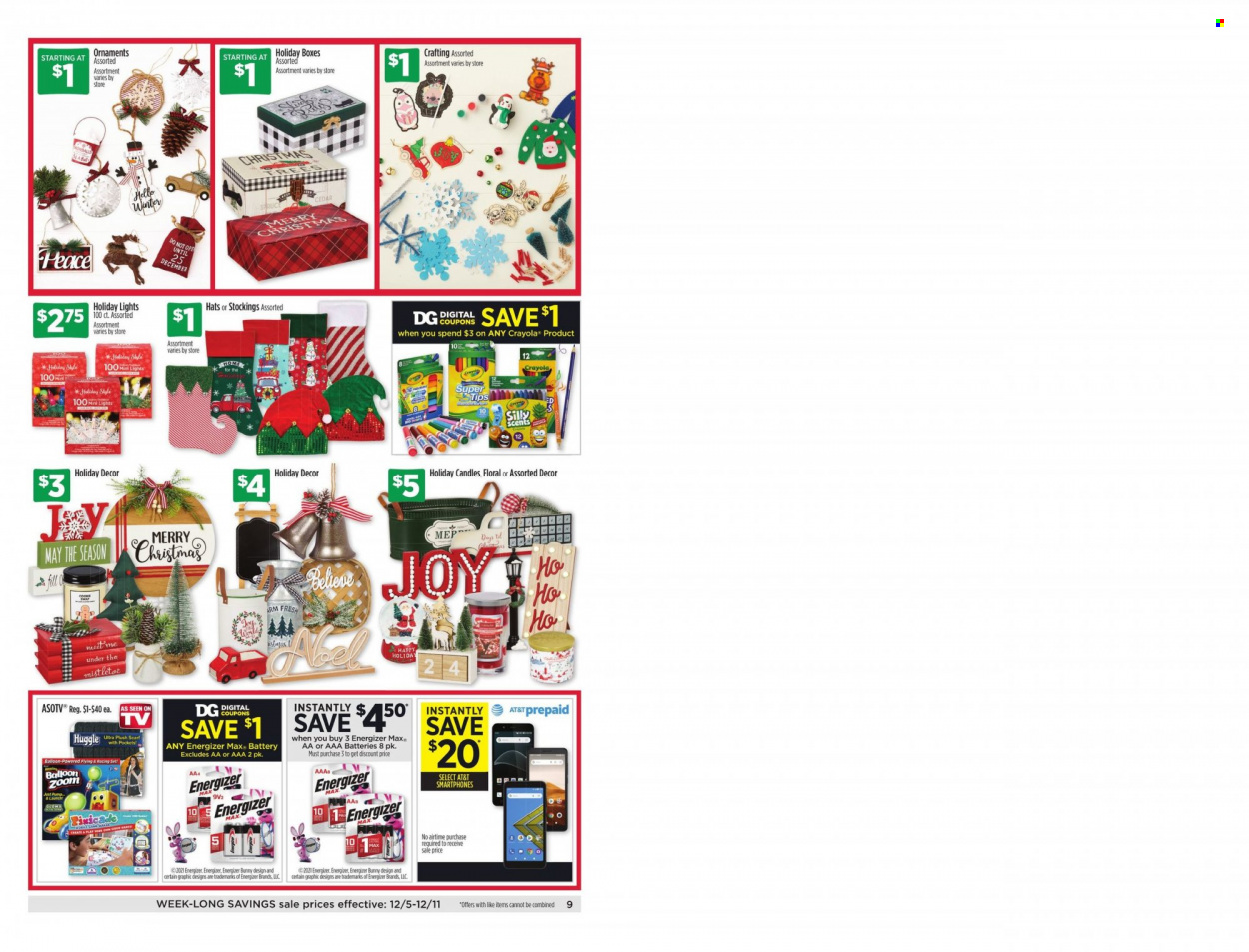 Dollar General ad - 12/05/2021 - 12/11/2021. Page 9