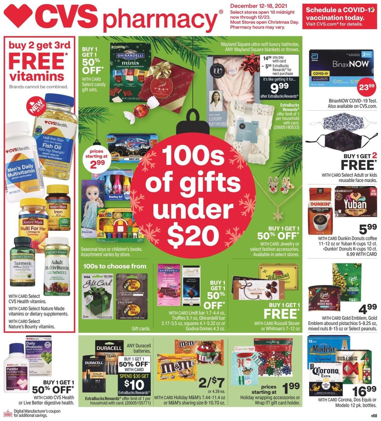 CVS Pharmacy ad - 12/12/2021 - 12/18/2021. Page 1
