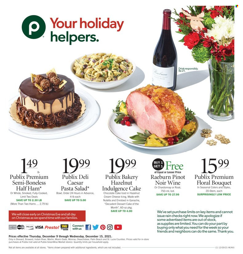 Publix ad - 12/09/2021 - 12/15/2021. Page 1