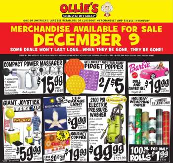 Ollie's Bargain Outlet Flyer - 12/09/2021 - 12/15/2021.