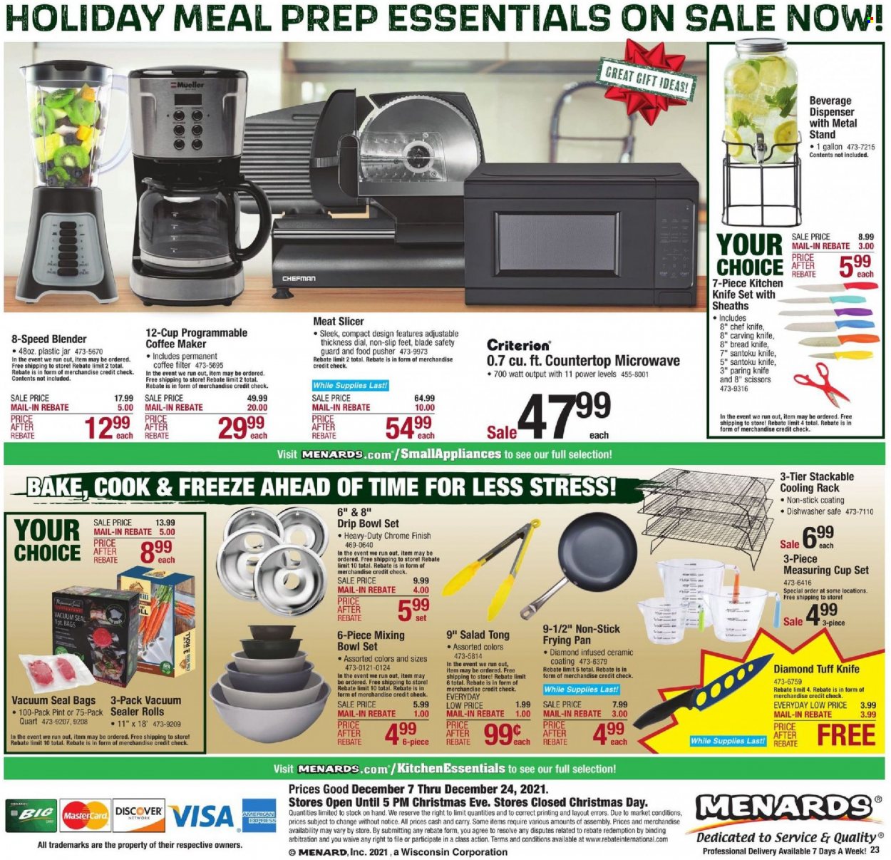 Menards ad - 12/07/2021 - 12/24/2021. Page 29