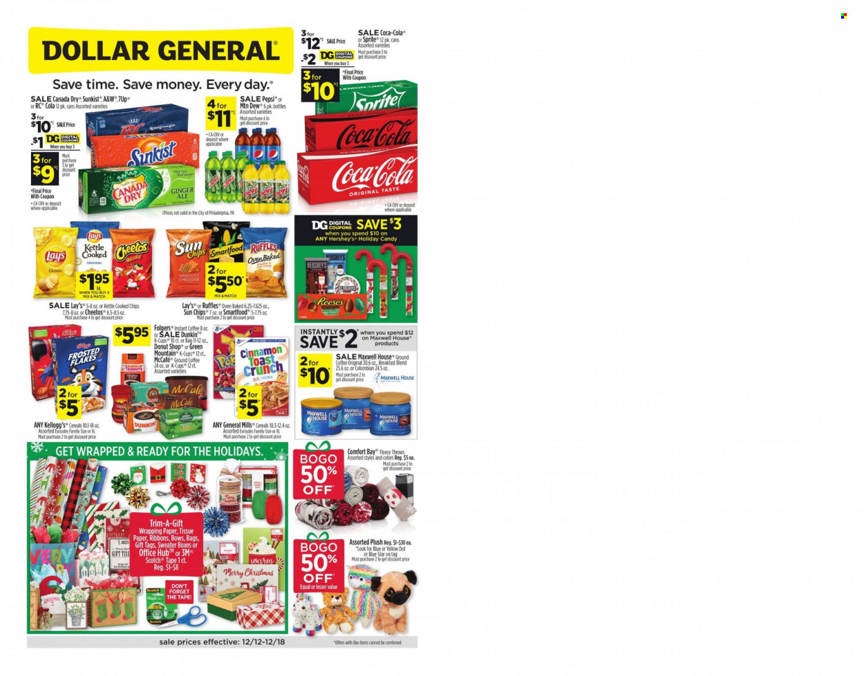 Dollar General ad - 12/12/2021 - 12/18/2021. Page 1