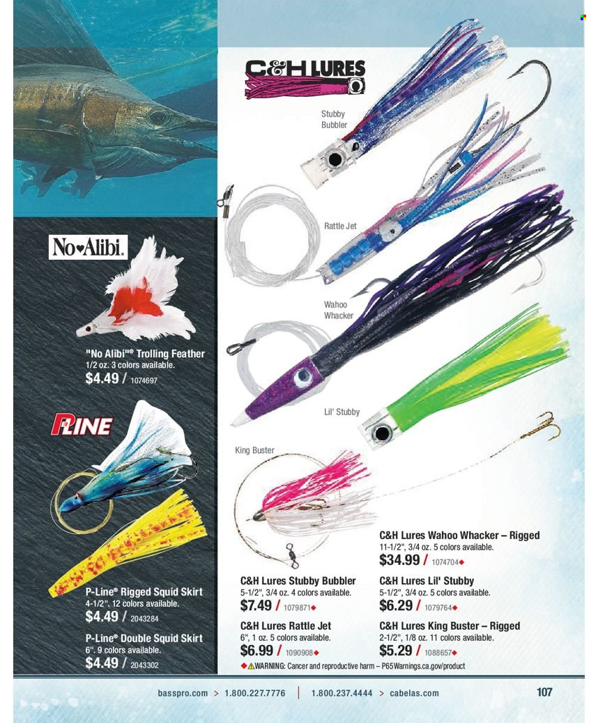 thumbnail - Bass Pro Shops Flyer - Sales products - rattle. Page 107.