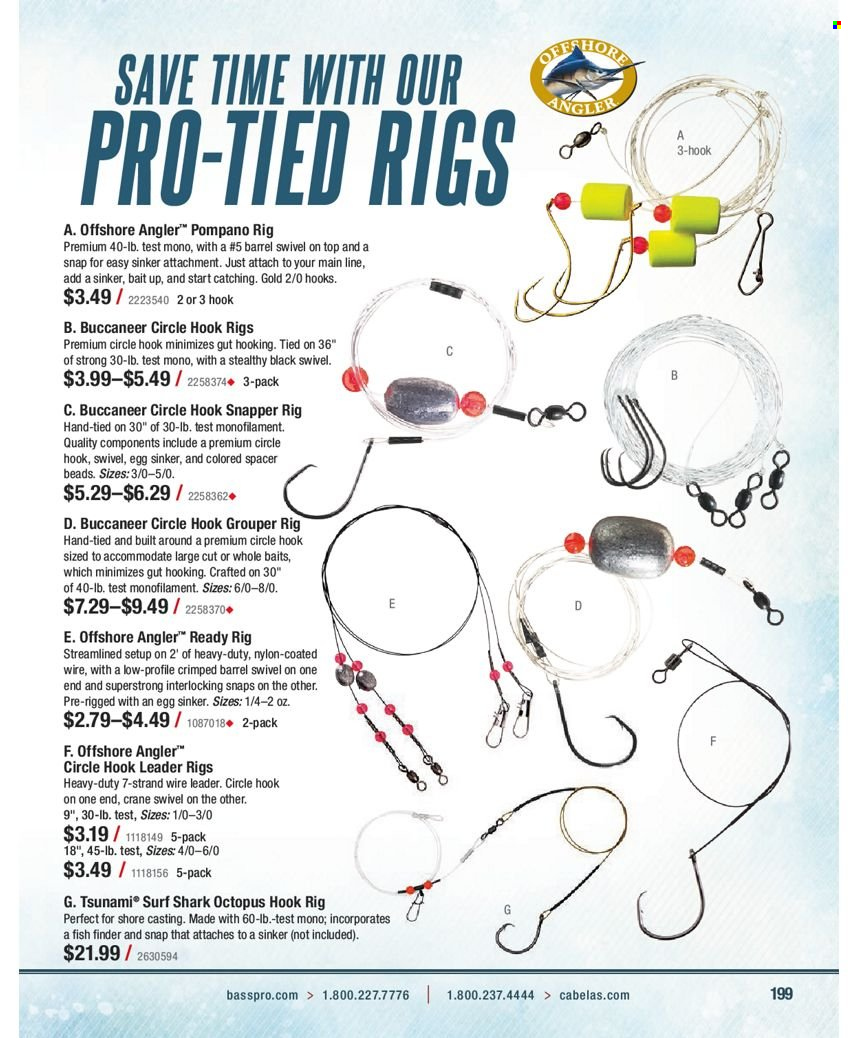 thumbnail - Bass Pro Shops Flyer - Sales products - fish finder. Page 199.