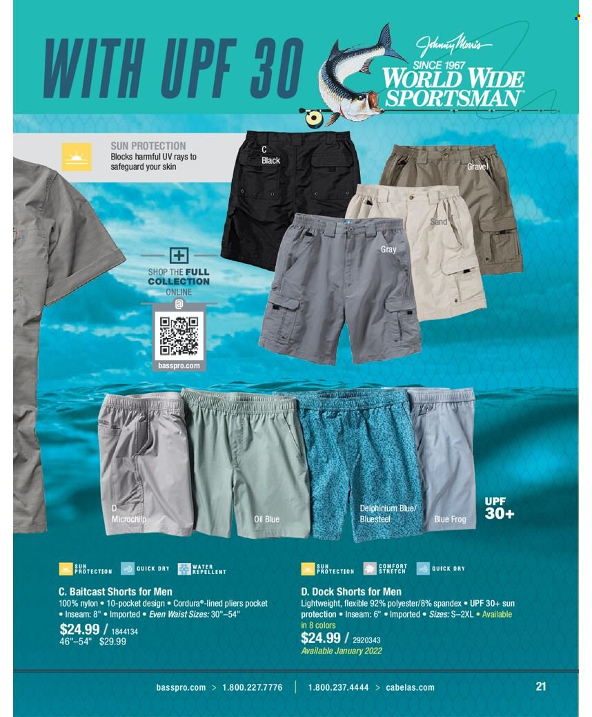 thumbnail - Cabela's Flyer - Sales products - shorts. Page 21.