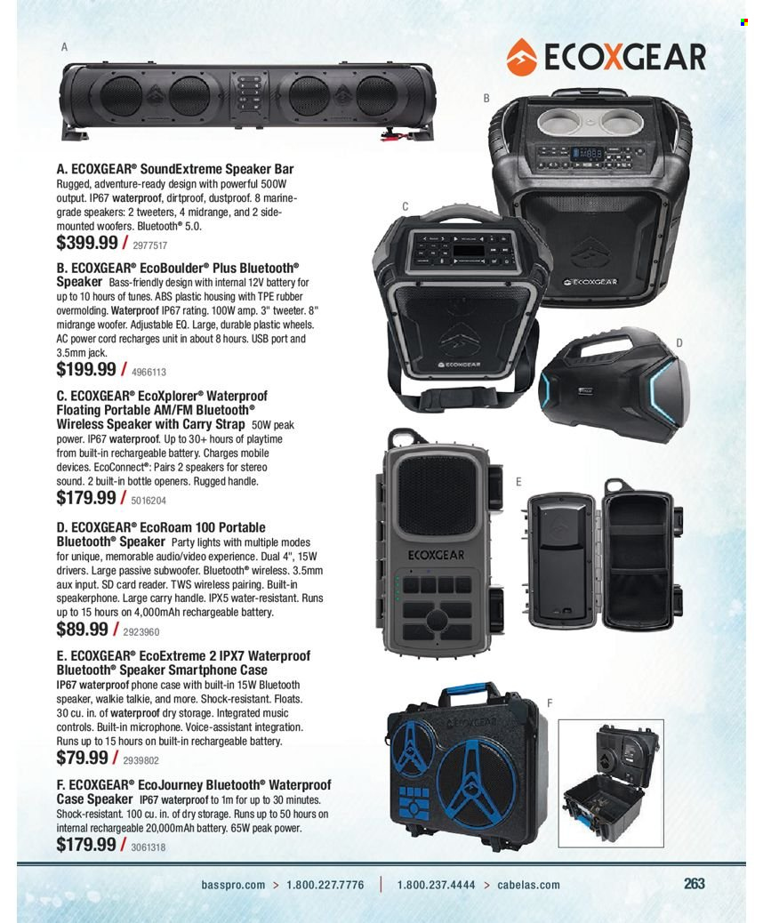 thumbnail - Cabela's Flyer - Sales products - rechargeable battery, memory card. Page 263.