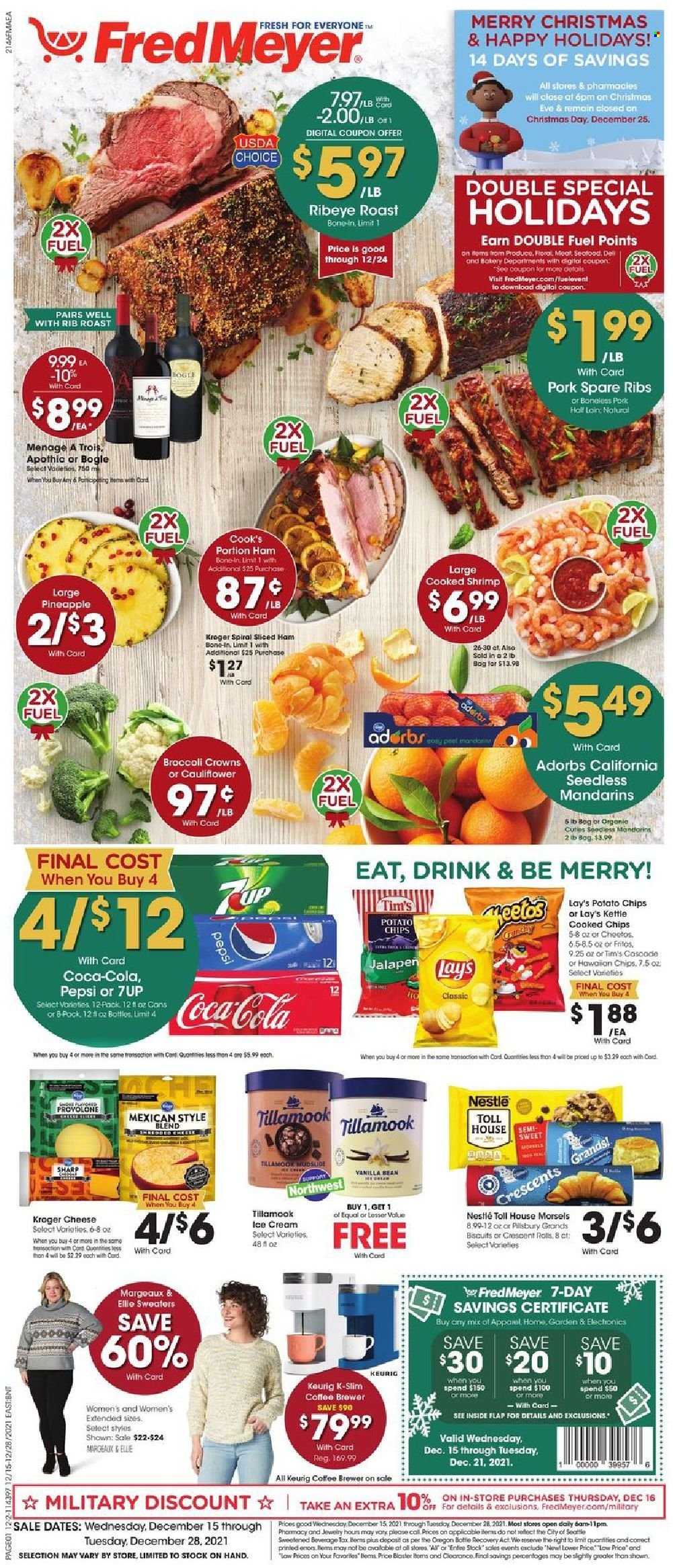 Fred Meyer ad - 12/15/2021 - 12/28/2021. Page 1
