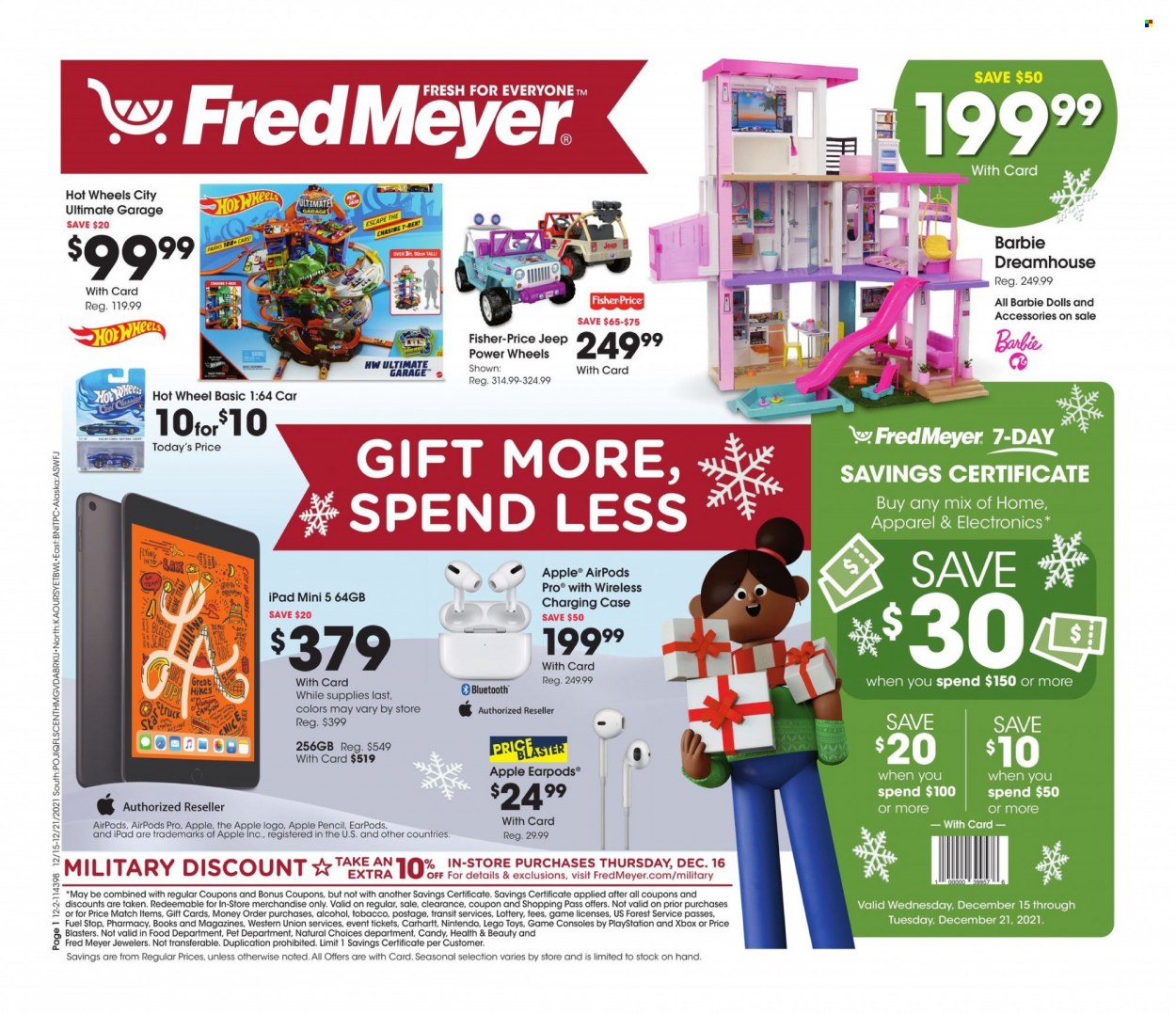 Fred Meyer ad - 12/15/2021 - 12/21/2021. Page 1