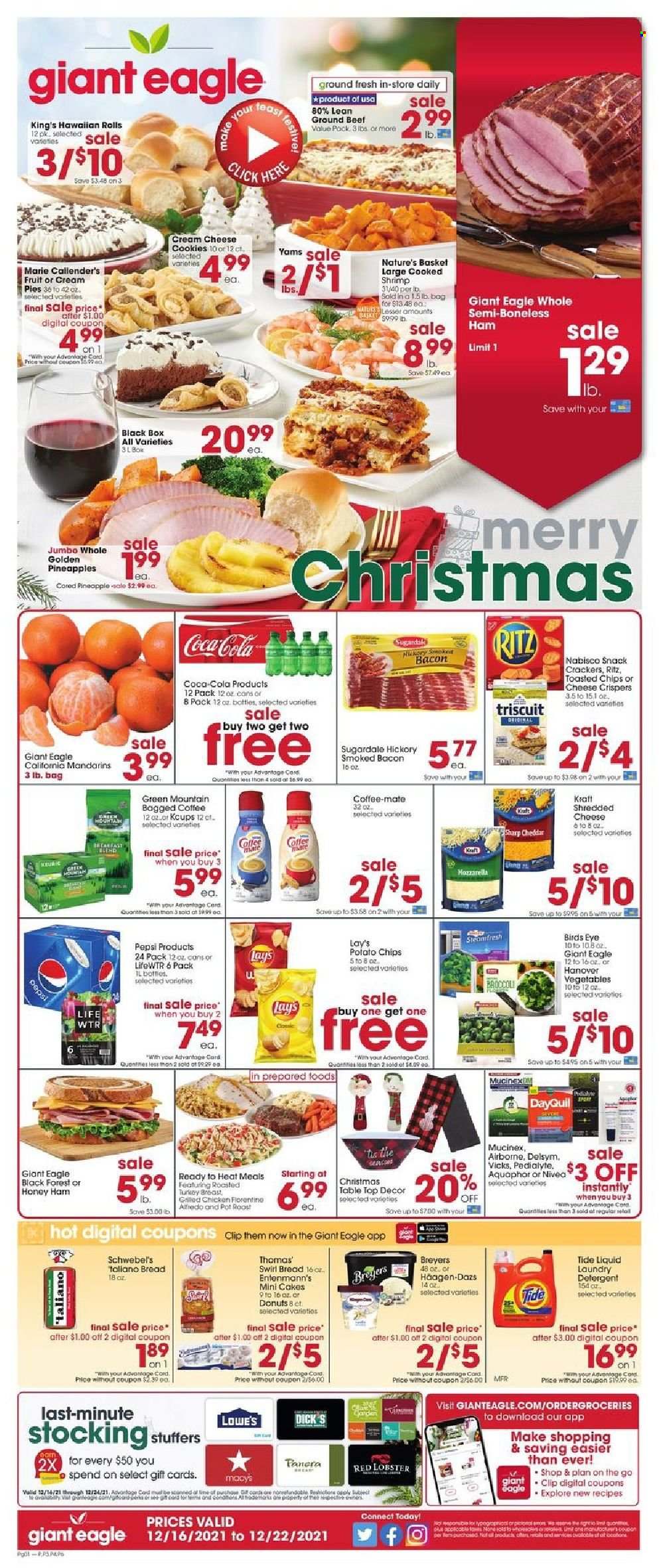 Giant Eagle ad - 12/16/2021 - 12/22/2021. Page 1