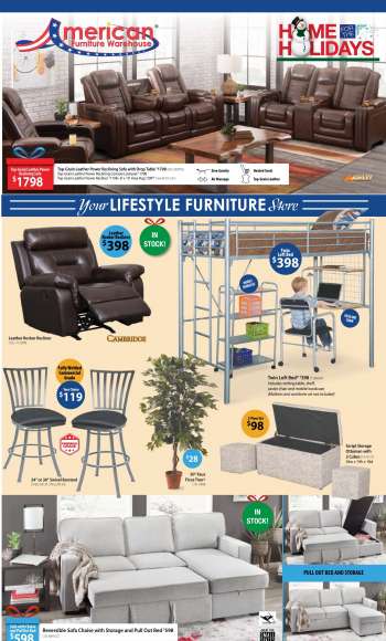 American Furniture Warehouse Flyer - 12/12/2021 - 12/18/2021.