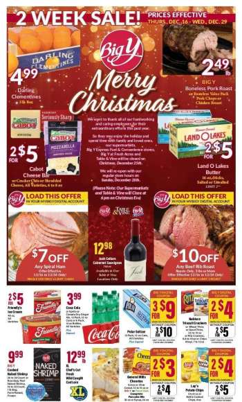 Big Y Flyer - 12/16/2021 - 12/29/2021.