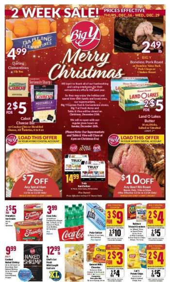 Big Y Flyer - 12/16/2021 - 12/29/2021.