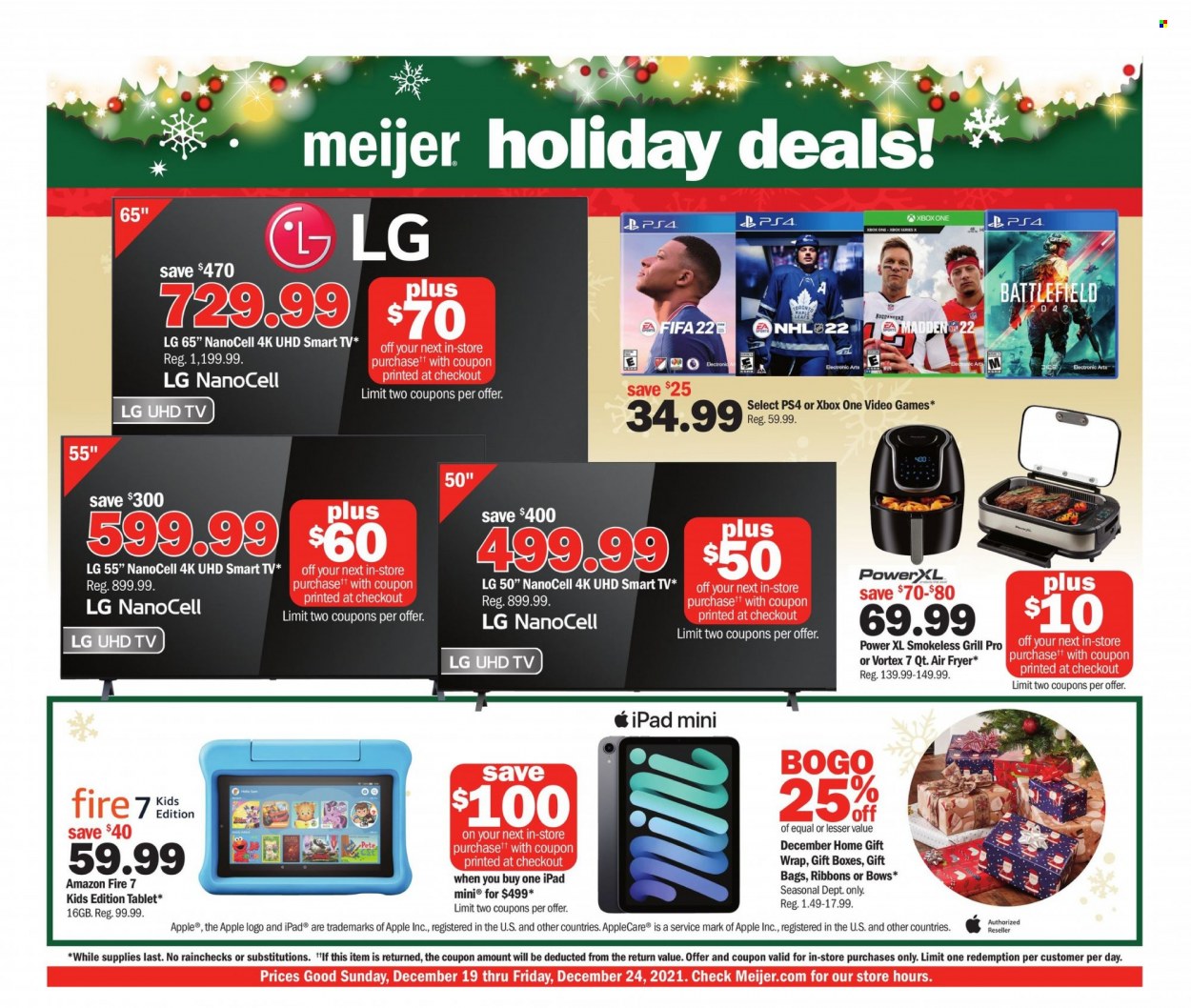 Meijer ad - 12/19/2021 - 12/24/2021. Page 1