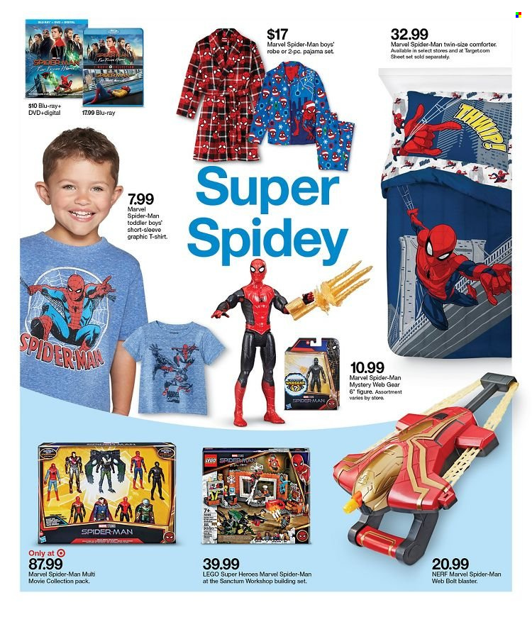 thumbnail - Target Flyer - 12/19/2021 - 12/25/2021 - Sales products - Target, DVD, comforter, Nerf, Blu-ray, costume, t-shirt, robe, pajamas, building set, LEGO, Super Heroes, LEGO Super Heroes. Page 30.