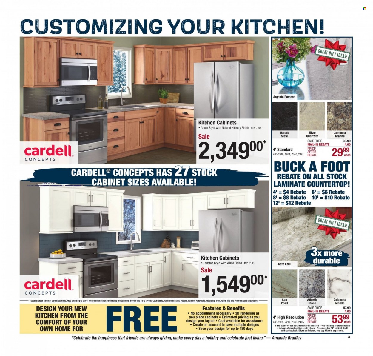 thumbnail - Menards Flyer - 12/14/2021 - 12/24/2021 - Sales products - faucet, kitchen cabinet, cabinet, flooring, moulding. Page 3.