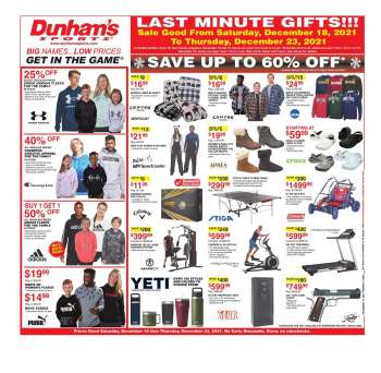Dunham's Sports Flyer - 12/18/2021 - 12/23/2021.