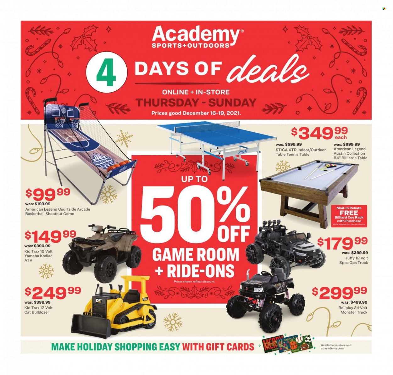 thumbnail - Academy Sports + Outdoors Flyer - 12/16/2021 - 12/19/2021 - Sales products - Stiga. Page 1.