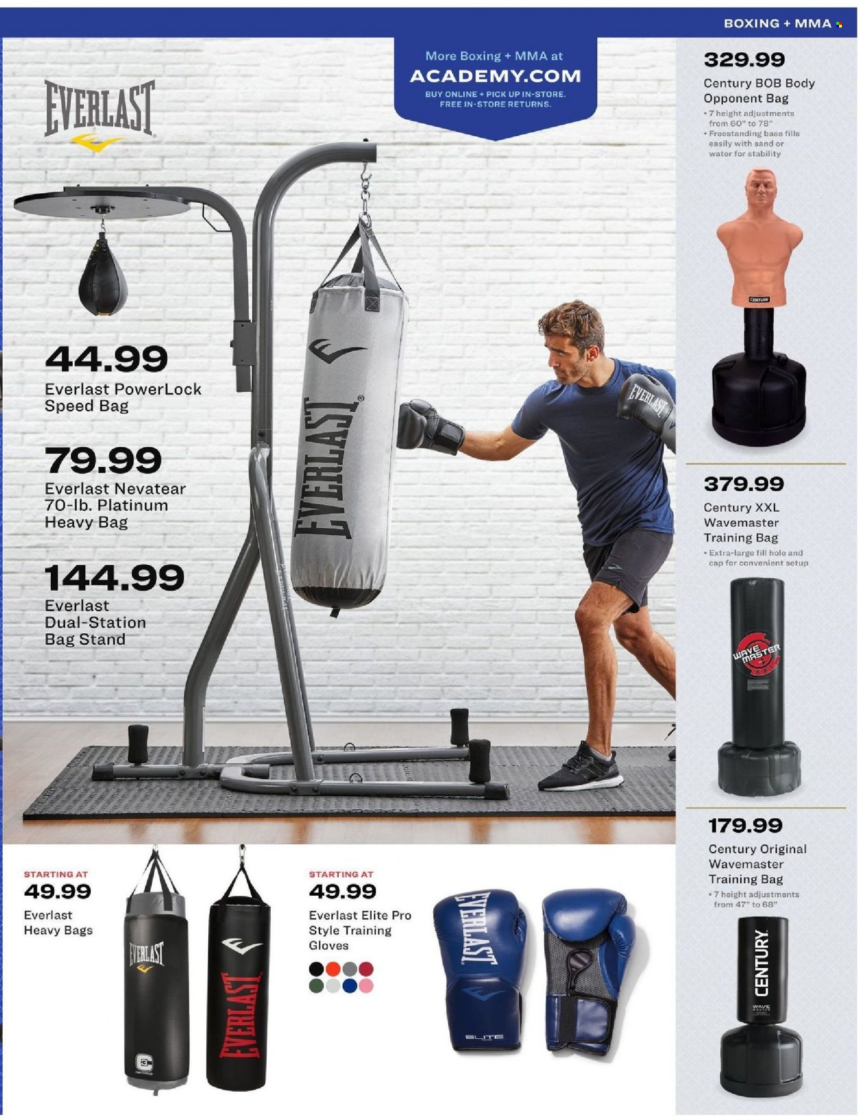 thumbnail - Academy Sports + Outdoors Flyer - 12/13/2021 - 02/13/2022 - Sales products - Everlast, bag, gloves, heavy bag, boxing bag gloves. Page 5.