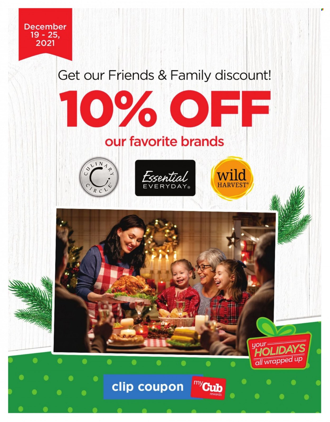 thumbnail - Cub Foods Flyer - 12/19/2021 - 12/25/2021 - Sales products - Wild Harvest. Page 1.