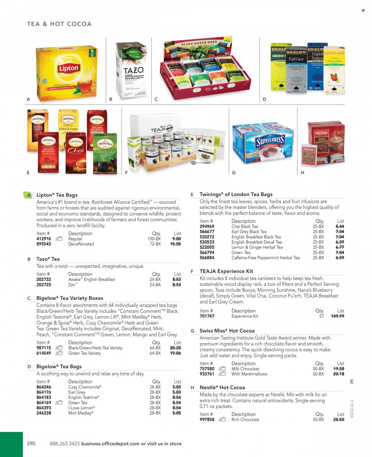 thumbnail - Office DEPOT Flyer - Sales products - Nestlé, Swiss Miss. Page 390.