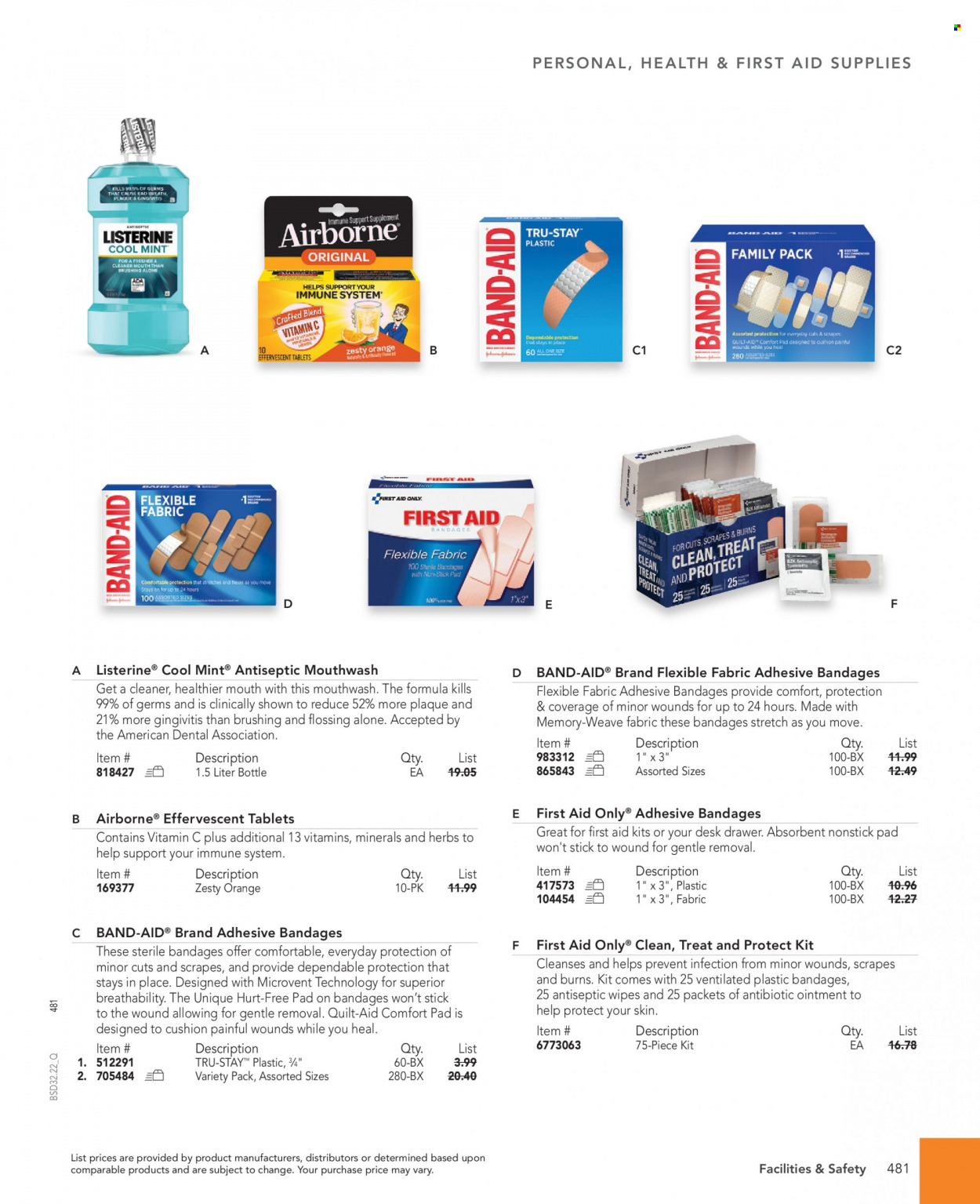 thumbnail - Office DEPOT Flyer - Sales products - wipes, cleaner, antiseptic wipes, desk. Page 481.