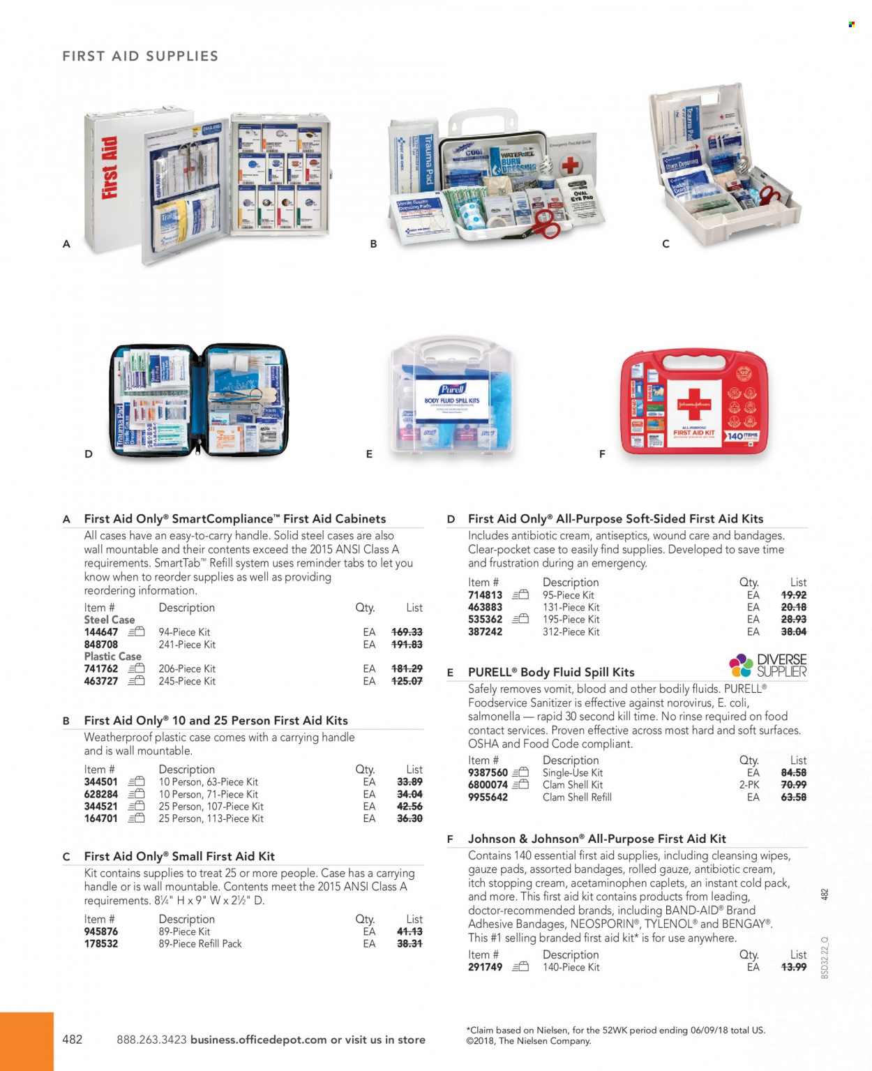 thumbnail - Office DEPOT Flyer - Sales products - cleansing wipes, wipes. Page 482.
