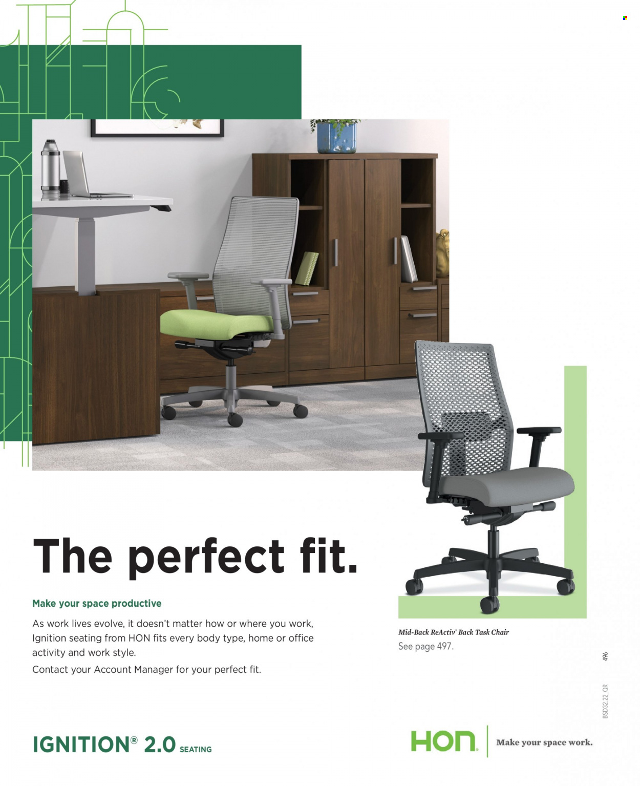 thumbnail - Office DEPOT Flyer - Sales products - task chair, chair. Page 496.