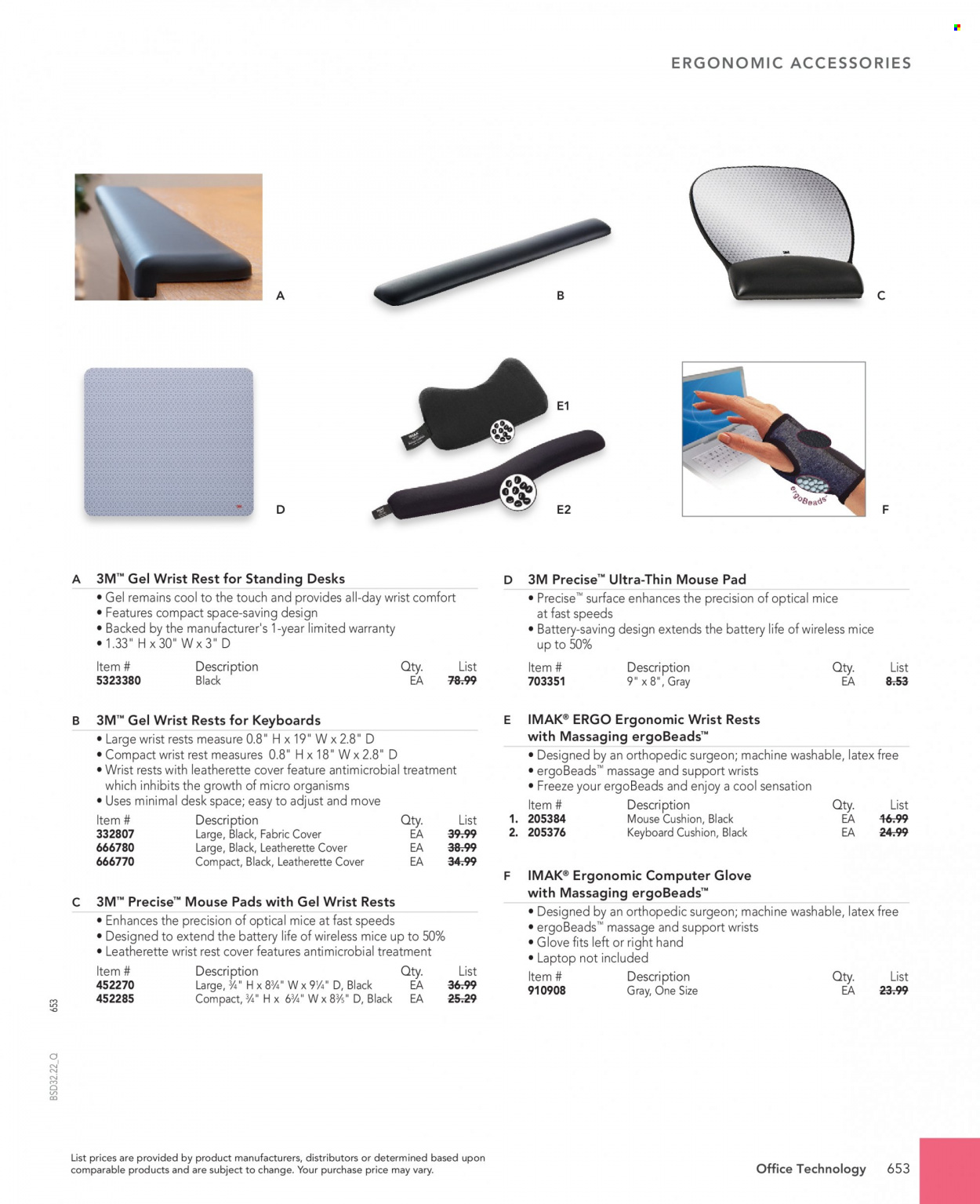 thumbnail - Office DEPOT Flyer - Sales products - laptop, computer, mouse, keyboard, mouse pad, desk. Page 653.