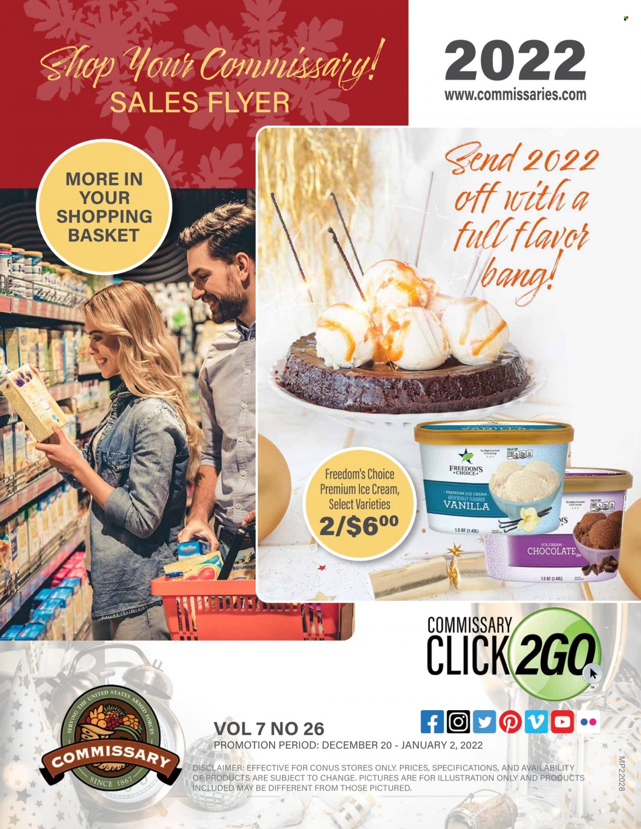 thumbnail - Commissary Flyer - 12/20/2021 - 01/02/2022 - Sales products - ice cream. Page 1.