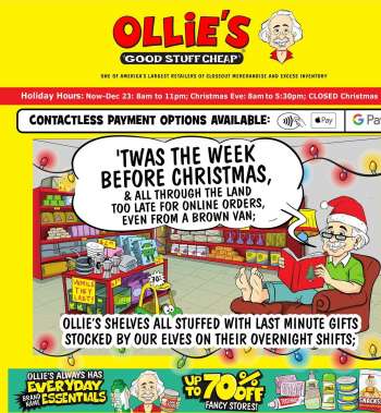 Ollie's Bargain Outlet Flyer - 12/21/2021 - 12/30/2021.