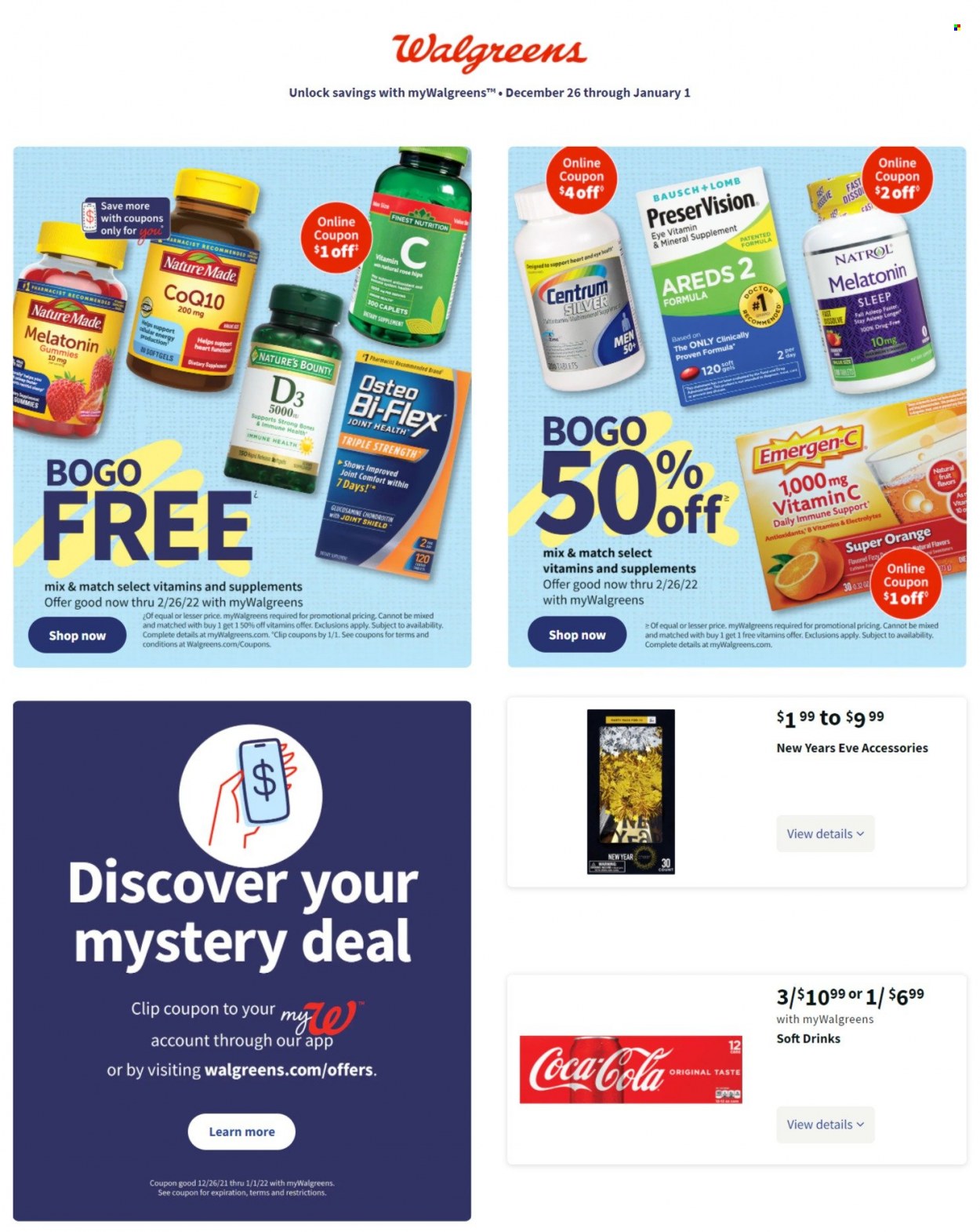 Walgreens ad - 12/26/2021 - 01/01/2022. Page 1