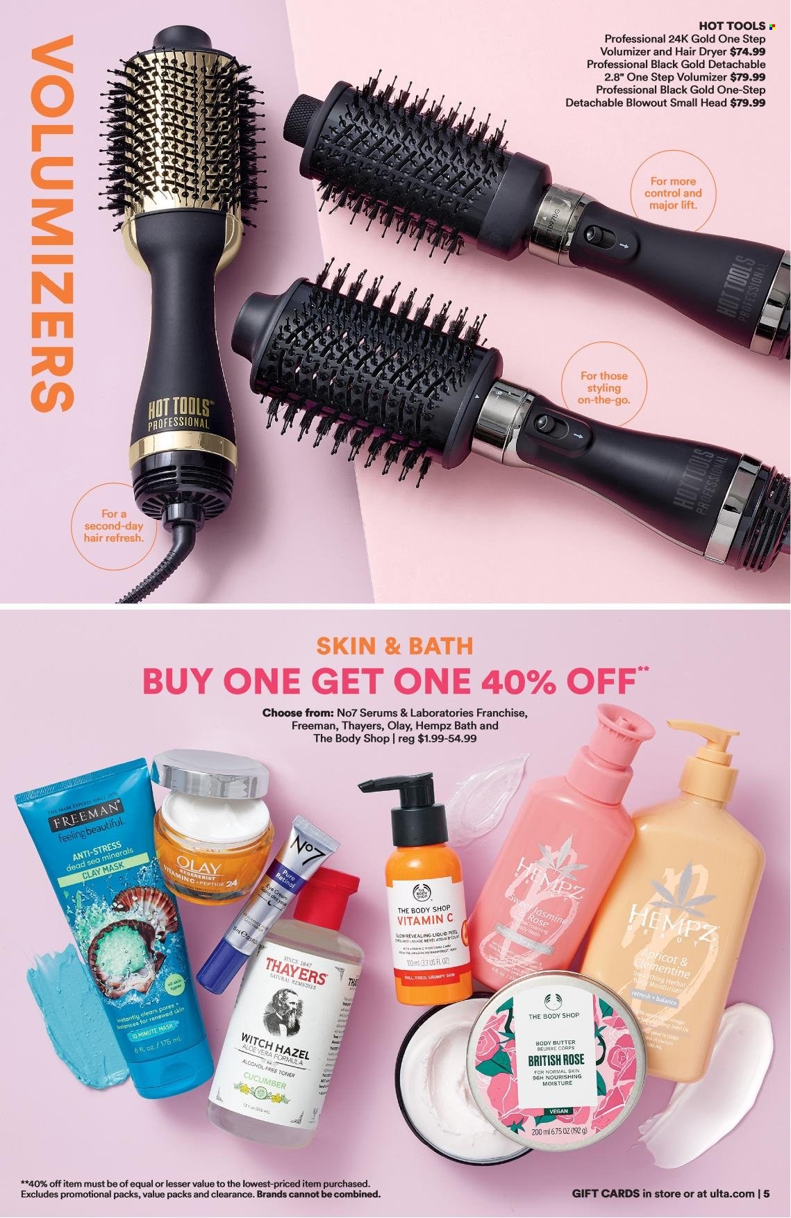 thumbnail - Ulta Beauty Flyer - 12/26/2021 - 01/01/2022 - Sales products - toner, Olay, body butter, hair dryer, vitamin c. Page 5.