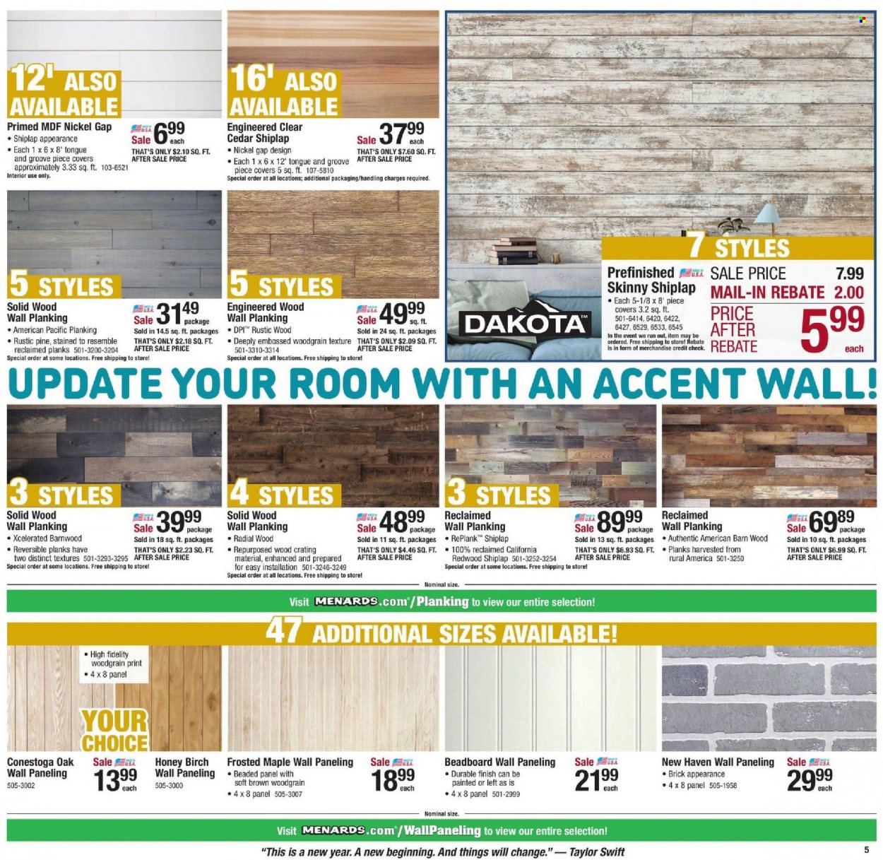 Menards ad - 12/25/2021 - 01/01/2022. Page 6