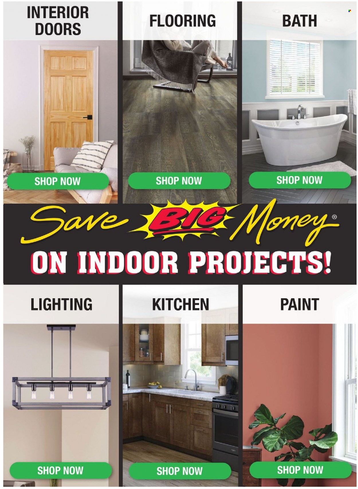 thumbnail - Menards Flyer - 12/25/2021 - 01/01/2022 - Sales products - paint, lighting, flooring. Page 18.