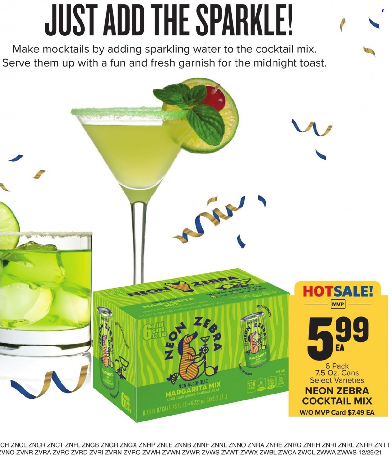 thumbnail - Food Lion Flyer - 12/29/2021 - 01/04/2022 - Sales products - sparkling water, Margarita Mix. Page 14.