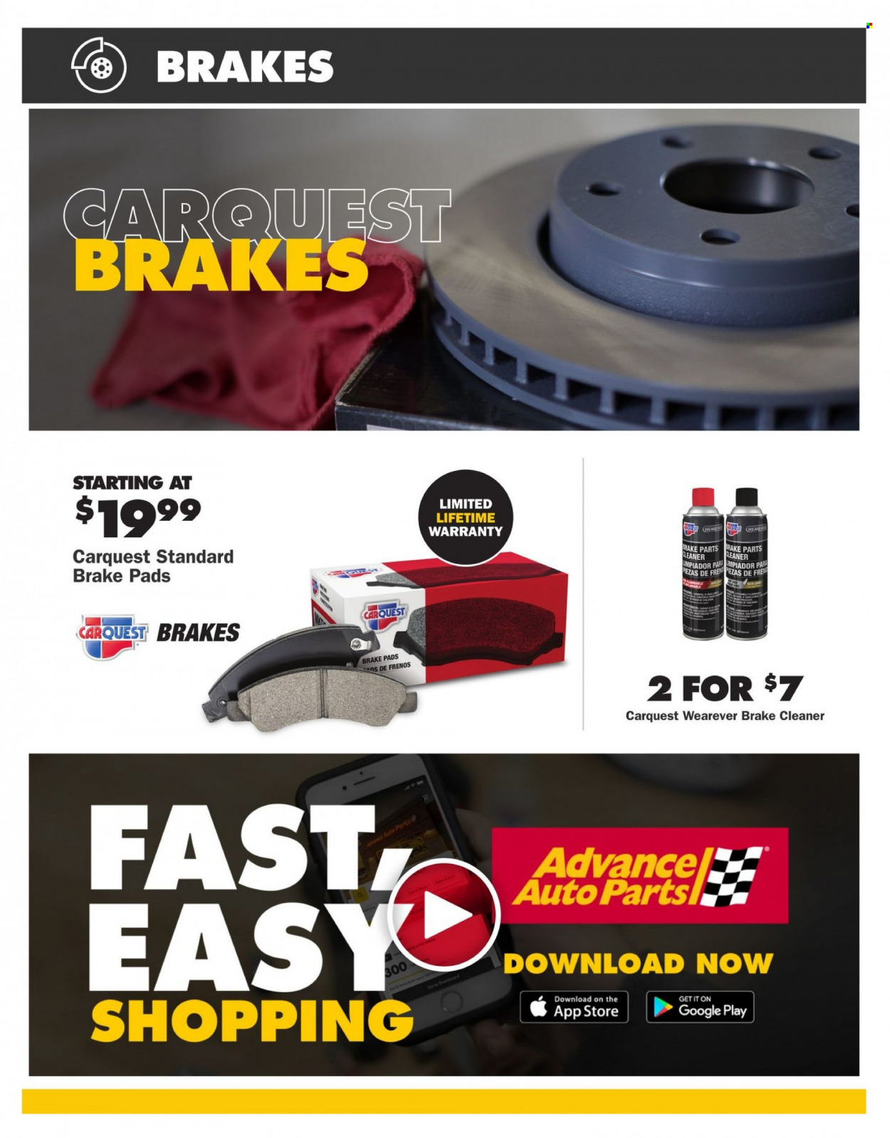 thumbnail - Advance Auto Parts Flyer - 12/30/2021 - 02/16/2022 - Sales products - brake pad, brake cleaner, cleaner. Page 13.