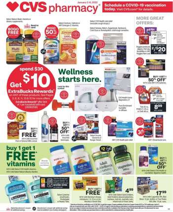 CVS Pharmacy Flyer - 01/02/2022 - 01/08/2022.