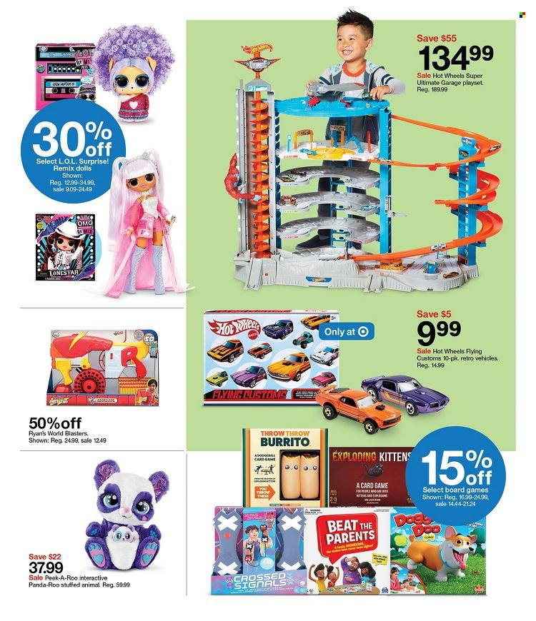 thumbnail - Target Flyer - 01/02/2022 - 01/08/2022 - Sales products - burrito, Hot Wheels, doll, play set, panda, board game, L.O.L. Surprise. Page 10.