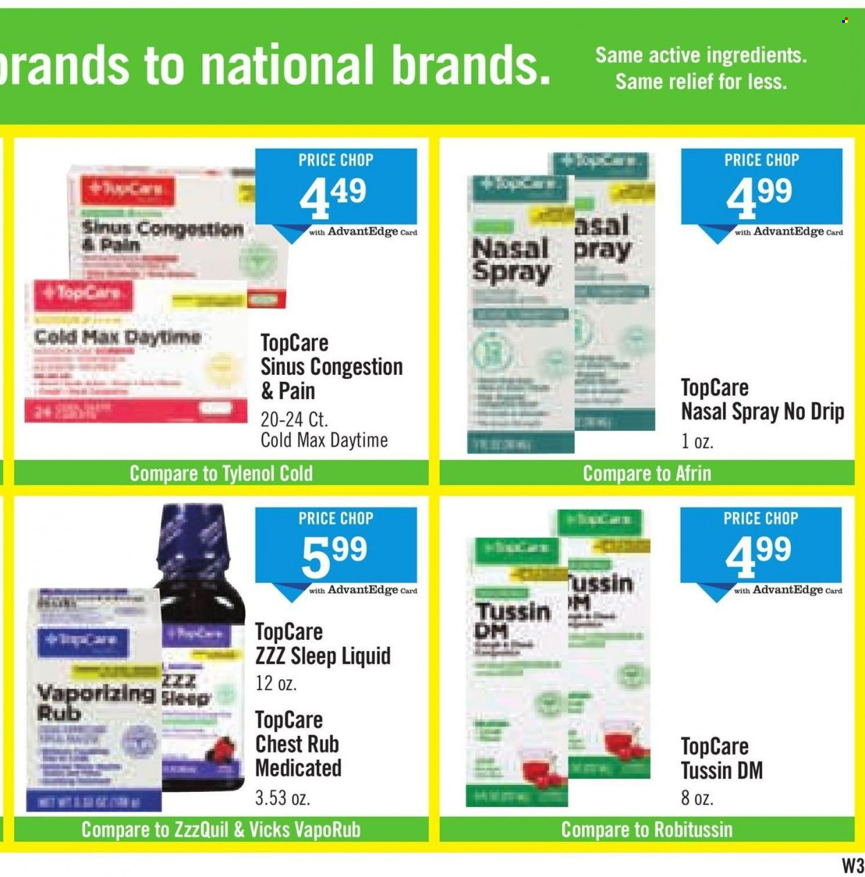 thumbnail - Price Chopper Flyer - 01/02/2022 - 01/08/2022 - Sales products - Afrin, Robitussin, Tylenol, ZzzQuil, VapoRub, Vicks, nasal spray. Page 22.