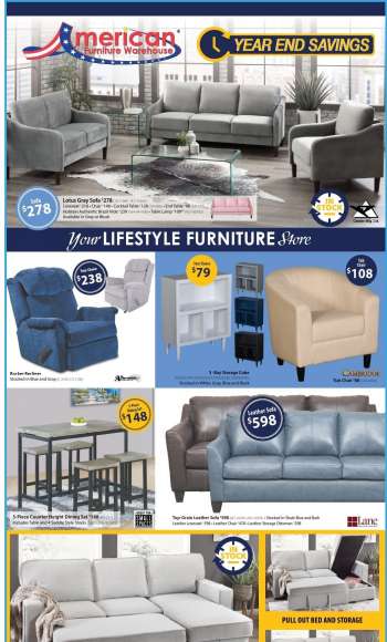 American Furniture Warehouse Flyer - 12/26/2021 - 01/01/2022.