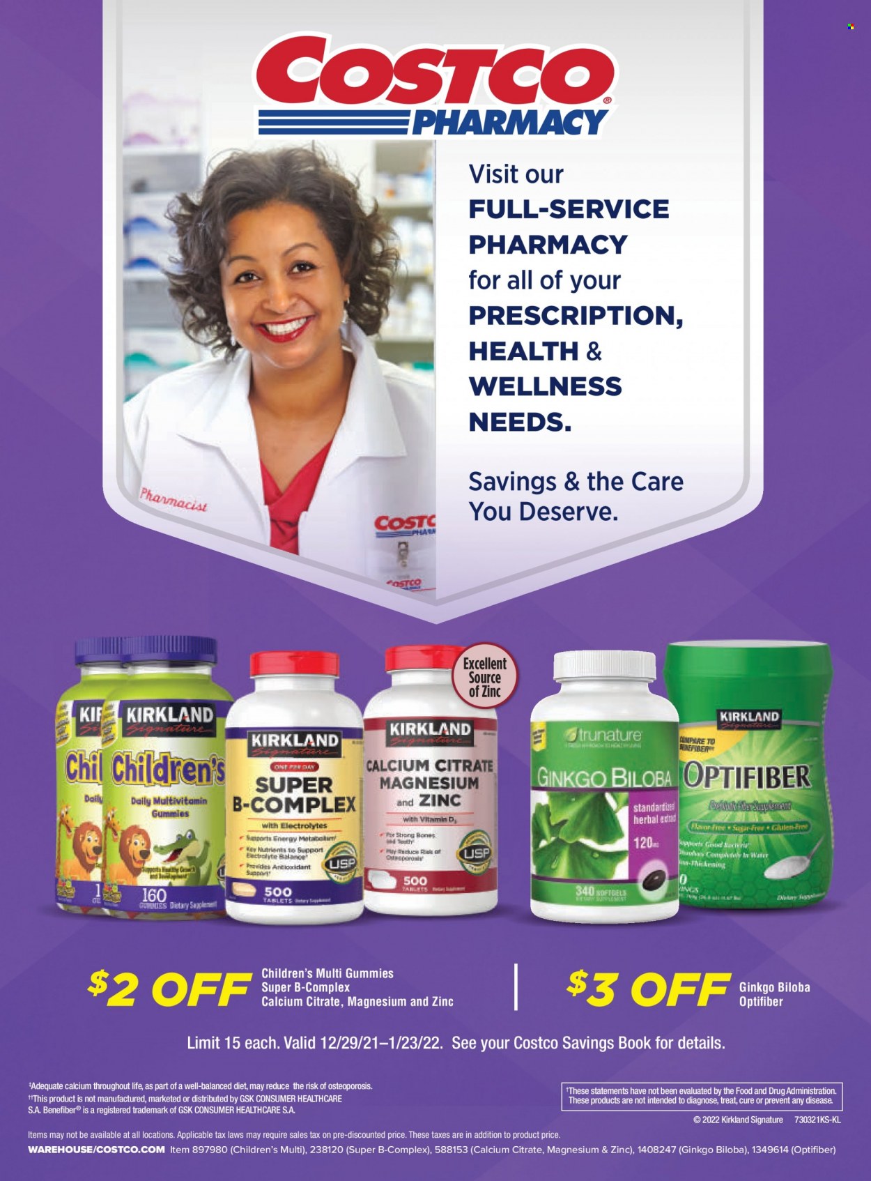 thumbnail - Costco Flyer - 01/01/2022 - 01/31/2022 - Sales products - book, calcium, magnesium, zinc. Page 149.
